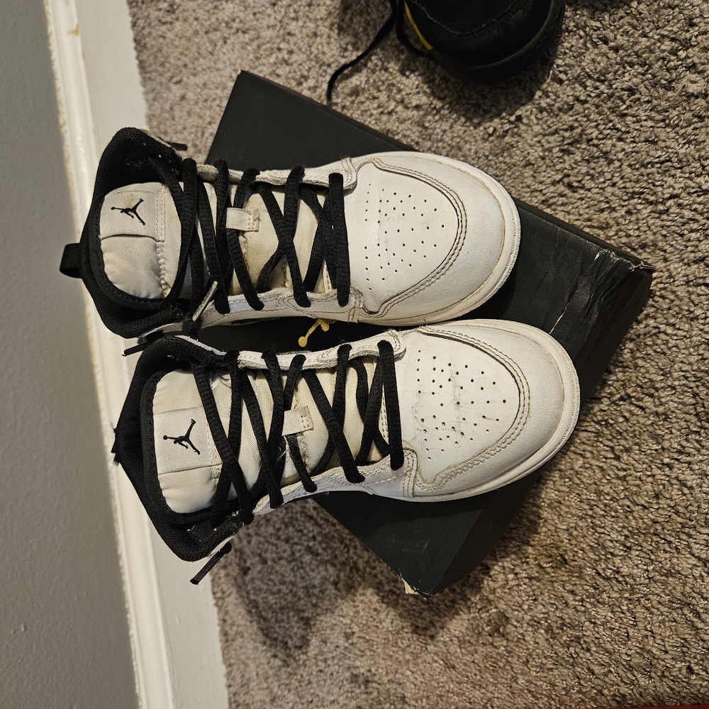 Air Jordan White and Black Sneakers